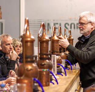 Image shows a class underway at Nelson's Distillery & School, Staffordshire